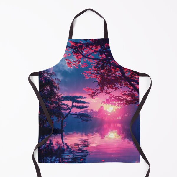 Item preview, Jade Glow: Dreamlike Serenity in a Japanese Neon Lake Scene designed and sold by Mullet Monkey.