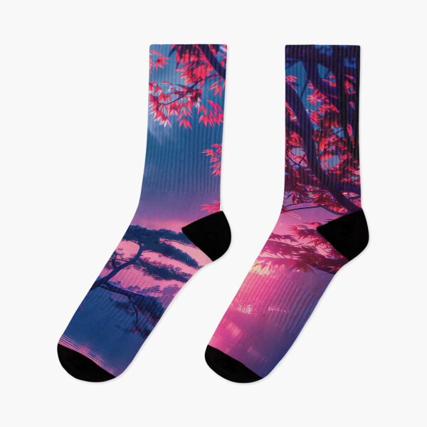 Item preview, Jade Glow: Dreamlike Serenity in a Japanese Neon Lake Scene designed and sold by Mullet Monkey.