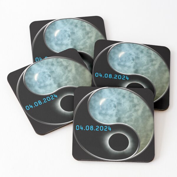 Item preview, Yin Yang Total Solar Eclipse 2024 with Date designed and sold by Warren Paul Harris.