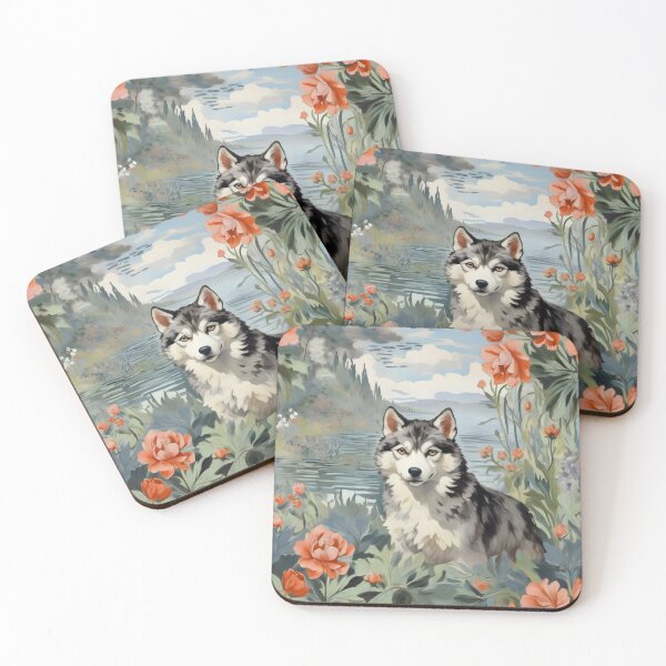 Item preview, Siberian Husky inspired by Claude Monet designed and sold by bloomandbark.