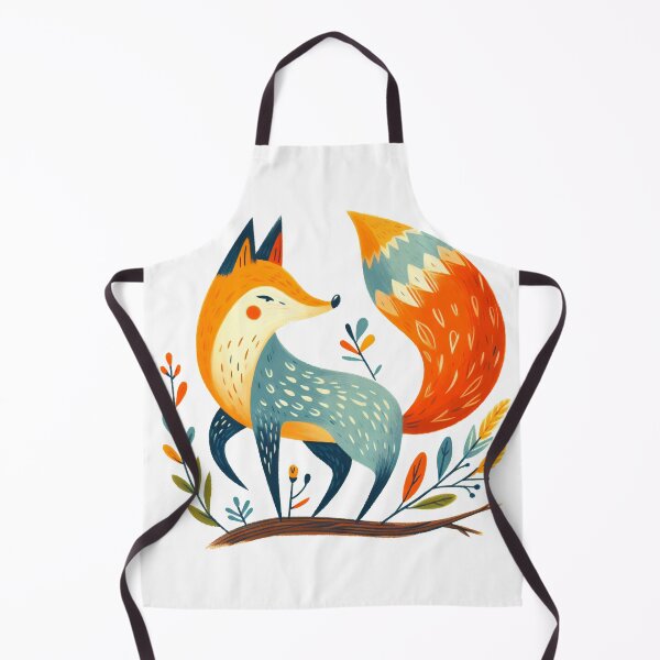 Item preview, Scandinavian Folk Art animal - Elegant Fox designed and sold by FOLK ART FUSION by heidiannemorris.
