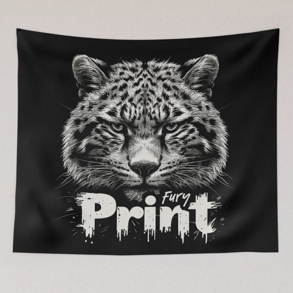 Item preview, cat fury print 001 designed and sold by BartHugoKnight.