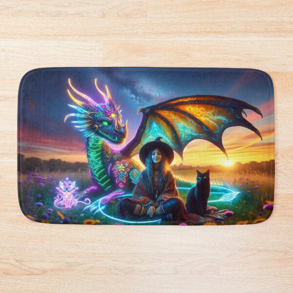Item preview, Copy of Interstellar Magic - The Cosmic Dance of Witch and Dragon designed and sold by leyfinder.
