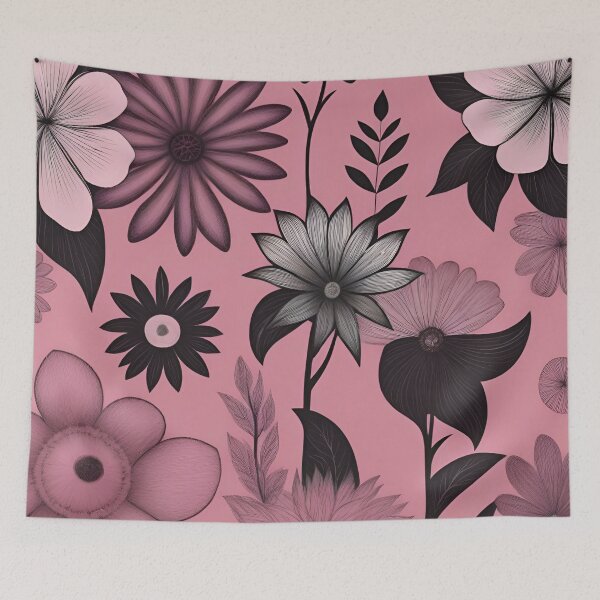 Item preview, RogerPattern - "Blossoming Romance: Pink Floral Elegance" designed and sold by RogerPattern.