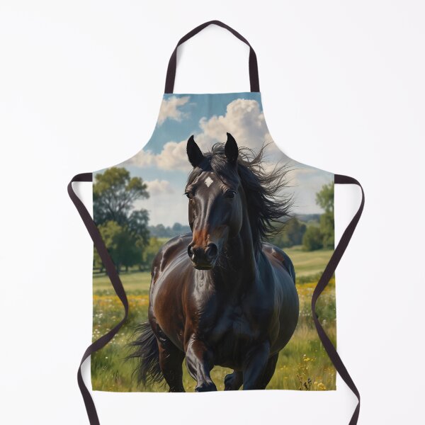 Item preview, Beautiful white horse in the green meadow designed and sold by digoarpi.