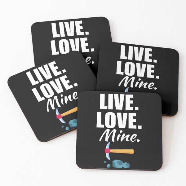 Item preview, Live, love, mine. Funny miner job or profession quote or saying for miner dad or husband designed and sold by NBSStore.