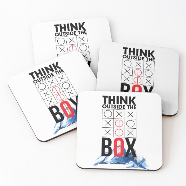 Item preview, Think Outside The Box funny cool Motivational Quote Typography Quotes Vector with design Mountain designed and sold by ArtBySaih.