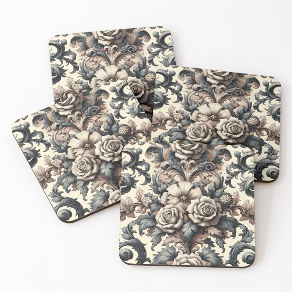 Item preview, Matte Teal & Cream Baroque designed and sold by DesignsByPrnces.