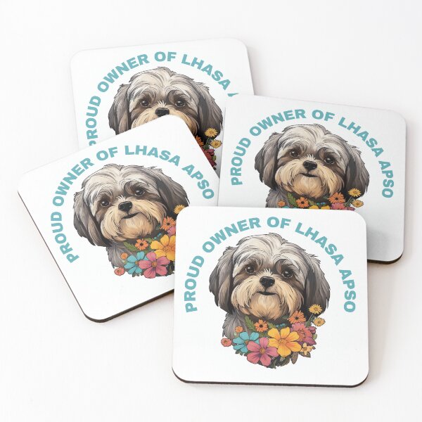 Item preview, Cute Flower Lhasa Apso Mom Dad Guardian Angel Best Friend Doggie Paw designed and sold by SMARTKIT  DESIGNAGENCY.
