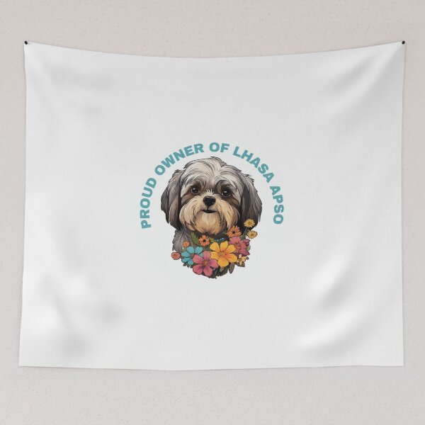 Item preview, Cute Flower Lhasa Apso Mom Dad Guardian Angel Best Friend Doggie Paw designed and sold by SMARTKIT  DESIGNAGENCY.