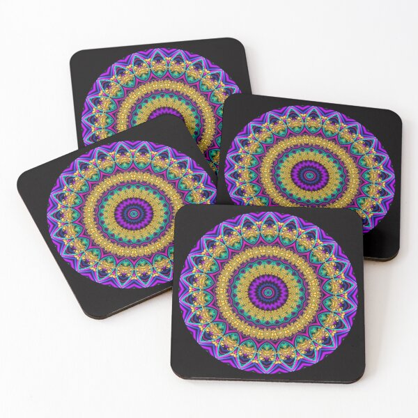 Item preview, Golden Teal Fractal Mandala Five designed and sold by Warren Paul Harris.