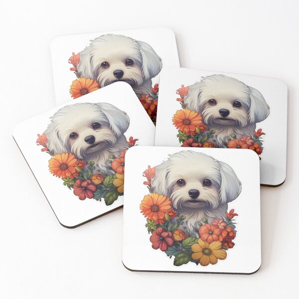 Item preview, Cute Flower Maltese Mom Dad Guardian Angel Best Friend Doggie Paw designed and sold by SMARTKIT DESIGNAGENCY.
