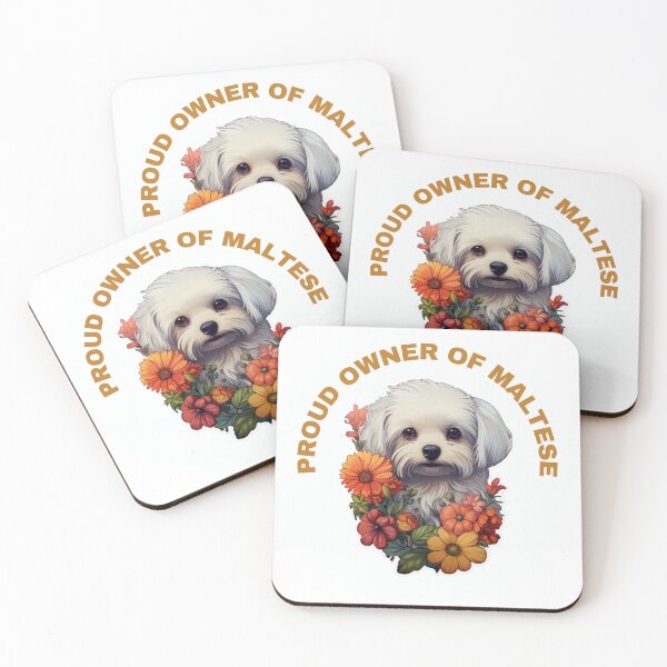 Item preview, Cute Flower Maltese Mom Dad Guardian Angel Best Friend Doggie Paw designed and sold by SMARTKIT DESIGNAGENCY.