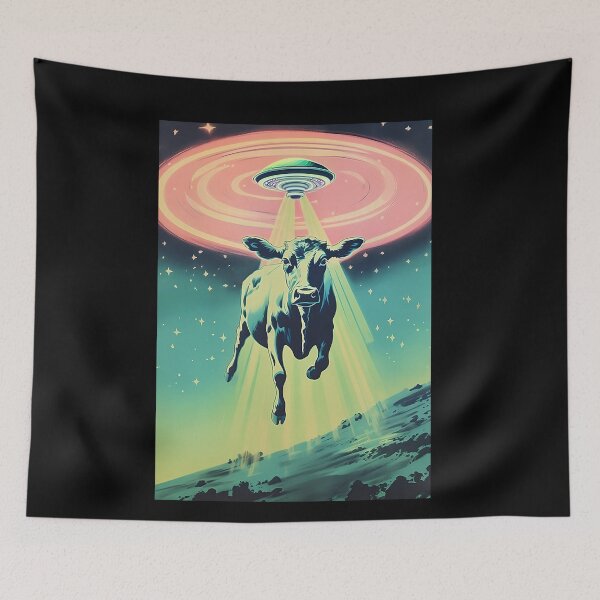 Item preview, UFO - Cow Abduction designed and sold by SameeraDammeyer.