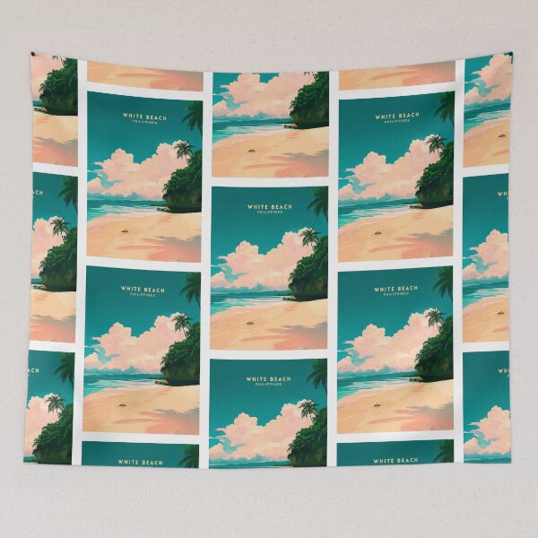 Item preview, White Beach: Philippines' Tropical Haven designed and sold by NeuralVibe.