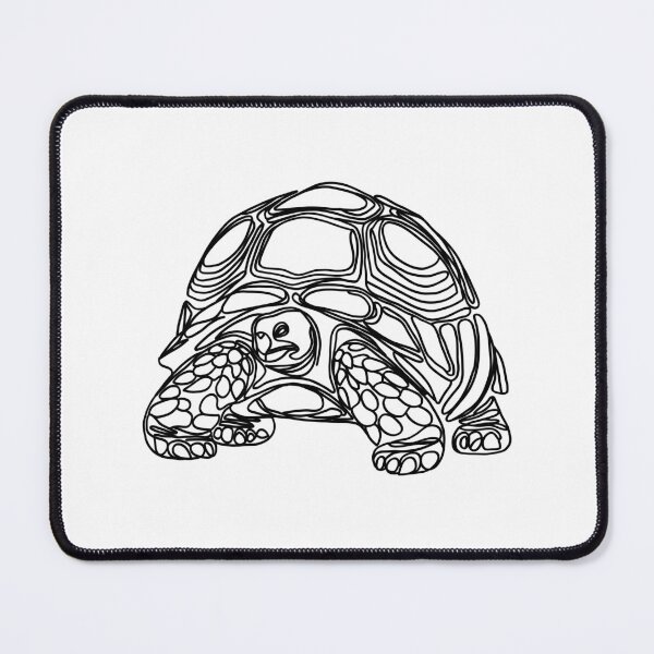 Item preview, Continuous line drawing of a Giant Aldabra Tortoise designed and sold by DKBCreations.