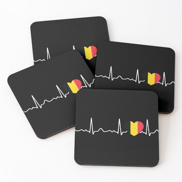 Item preview, Bélgica: latidos del corazón, pulso, línea del corazón, ECG designed and sold by Mohja-Design.