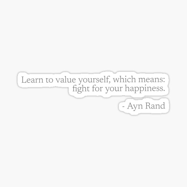 Item preview, Quote of Ayn Rand about happiness designed and sold by Heloisa Facchin.