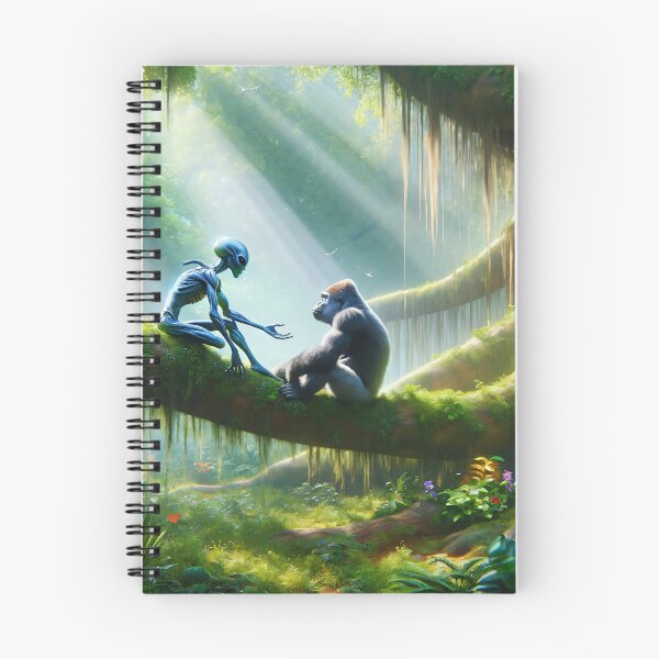 Item preview, Interstellar Dialogue - An Alien and Ape Encounter designed and sold by leyfinder.