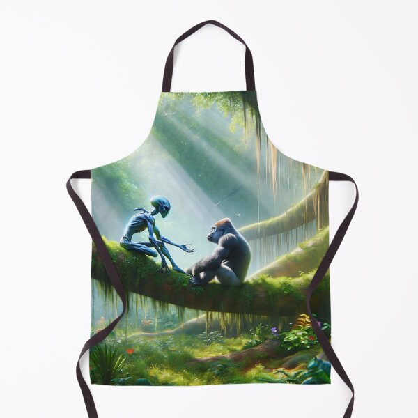 Item preview, Interstellar Dialogue - An Alien and Ape Encounter designed and sold by leyfinder.