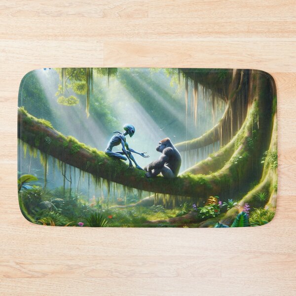 Item preview, Interstellar Dialogue - An Alien and Ape Encounter designed and sold by leyfinder.