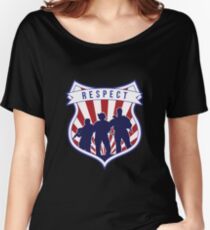 Respect Badge Law Enforcement Police Armed Team Women's Relaxed Fit T-Shirt