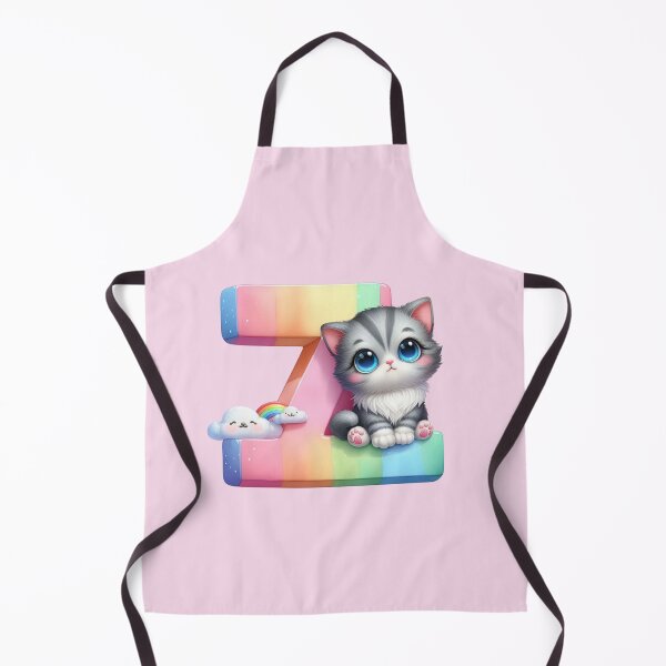 Item preview, Cute Cat Rainbow Letter Z designed and sold by NettiesWallArt.