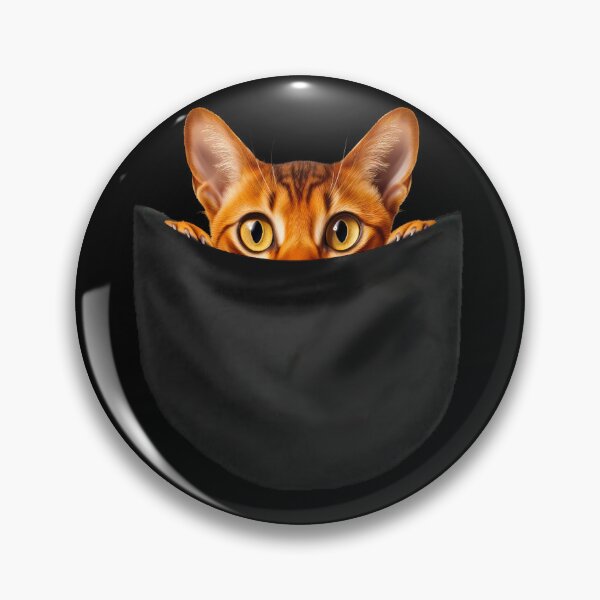 Item preview, Cat in a Pocket Cute Abyssinian Cat Design designed and sold by LovelyHappyGift.