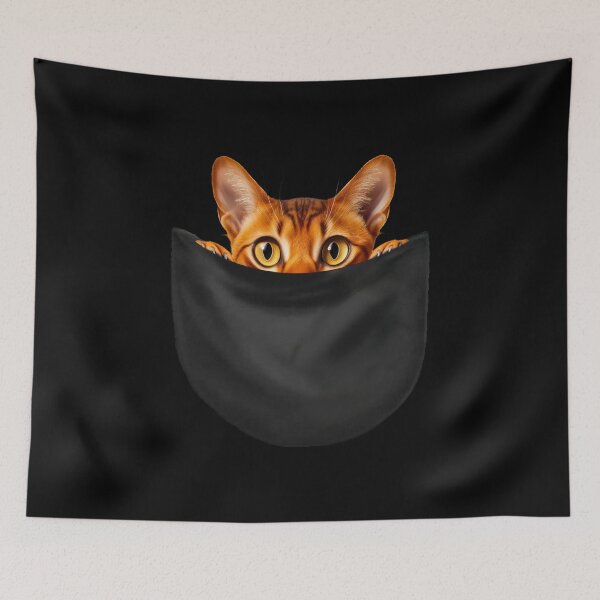 Item preview, Cat in a Pocket Cute Abyssinian Cat Design designed and sold by LovelyHappyGift.