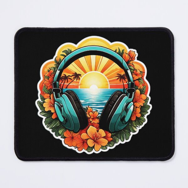 Item preview, Gaming Headphones by the Sea and Hawaii Sunset designed and sold by NautiChic.
