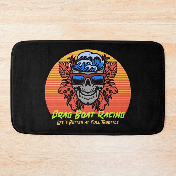 Item preview, Drag Boat Racing LIfes Better At Full Throttle Funny Boat Racing Cool Skull Watercraft Watersports Racing Fast Boat Speed Boat designed and sold by CarantinedChaos.