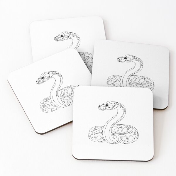 Item preview, Continuous line drawing of a snake designed and sold by DKBCreations.