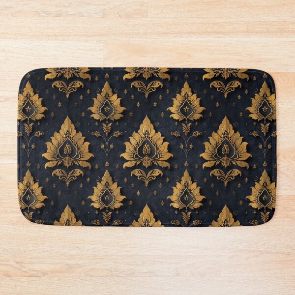 Item preview, Copy of blue golden fire flower motif pattern design 003 designed and sold by BartHugoKnight.