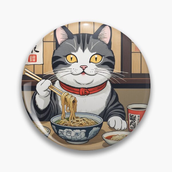 Item preview, Cat eating ramen 2 designed and sold by cg-photos-92.