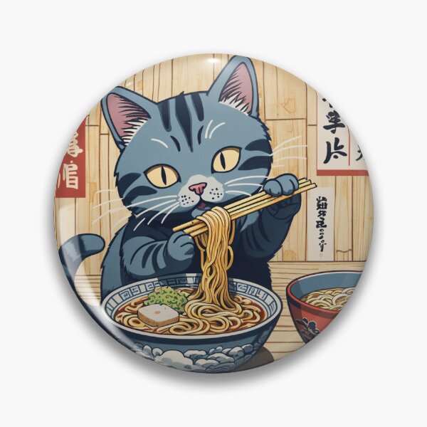 Item preview, Cat eating ramen designed and sold by cg-photos-92.