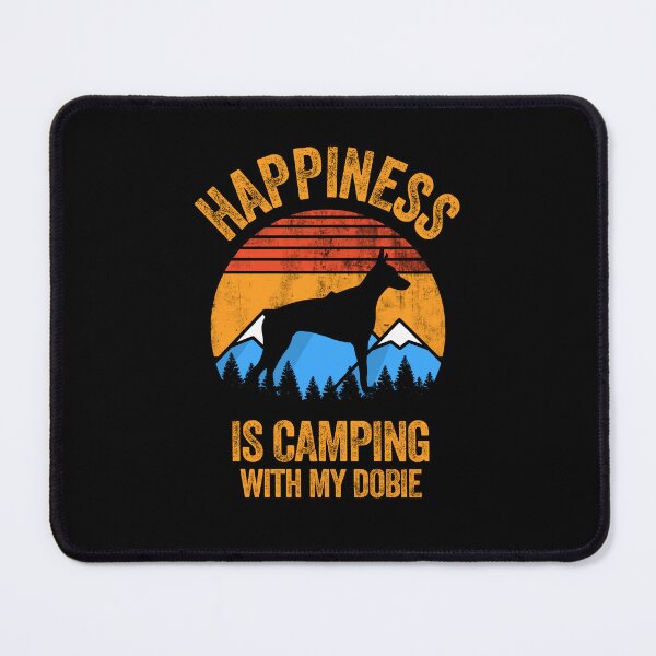 Item preview, Vintage Distressed Happiness Is Camping With My Dobie designed and sold by Guarddogdrive.