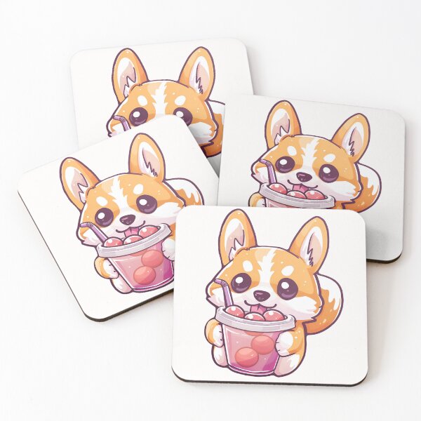 Item preview, Cute corgi bubble tea designed and sold by AngelinaBezm.
