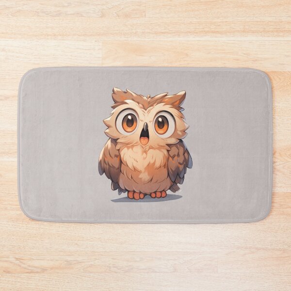 Item preview, Cute Kawaii Surprised Anime Owl designed and sold by CozyKawaiiArt.