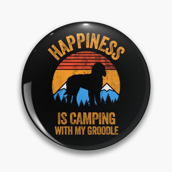 Item preview, Vintage Retro Happiness Is Camping With My Groodle designed and sold by Guarddogdrive.