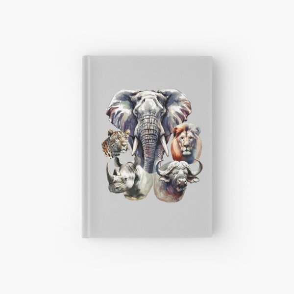 Item preview, Big Five Africa Wildlife in Watercolor for Wildlife Fans designed and sold by Scotch Macaskill.