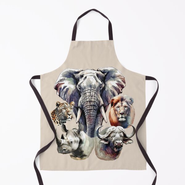Item preview, Big Five Africa Wildlife in Watercolor for Wildlife Fans designed and sold by Scotch Macaskill.