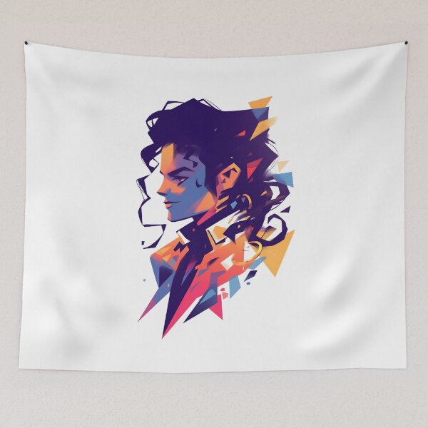 Item preview, Colorful Silhouette of a Legend - Pop Music designed and sold by Fenay Designs.