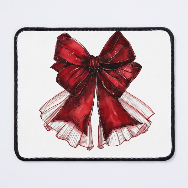 Item preview, Coquette Balletcore Red Velvet Ribbon Illustration designed and sold by IdolinkEmporium.