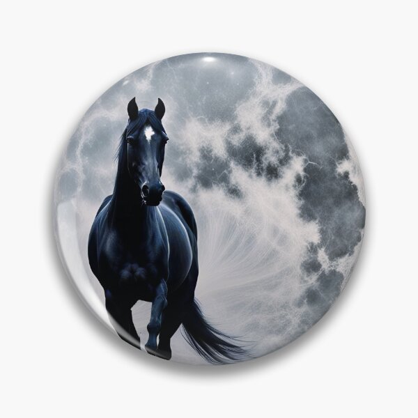 Item preview, Caballo y gran luna llena fantasía surrealista cielo nocturno designed and sold by Stephanie Laird.
