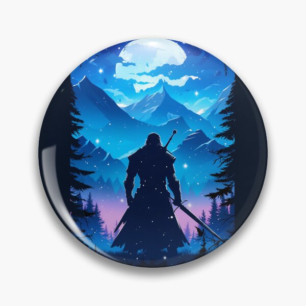 Item preview, Lone Warrior on a Mystical Night - Witcher designed and sold by Fenay Designs.