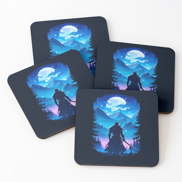 Item preview, Lone Warrior on a Mystical Night - Witcher designed and sold by Fenay Designs.
