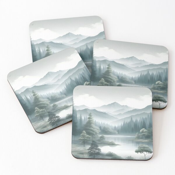 Item preview, Mountain & Woodland Mist - Rustic Home Deco designed and sold by PandaTShirtShop.