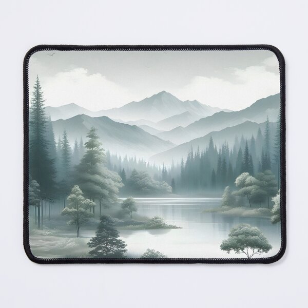 Item preview, Mountain & Woodland Mist - Rustic Home Deco designed and sold by PandaTShirtShop.