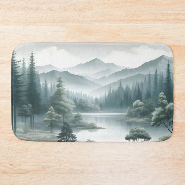 Item preview, Mountain & Woodland Mist - Rustic Home Deco designed and sold by PandaTShirtShop.