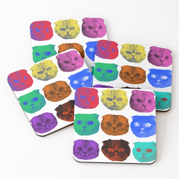 Item preview, Funny Disco Colors Cats, Funny Scottish Fold Cats designed and sold by Kondi-Art.